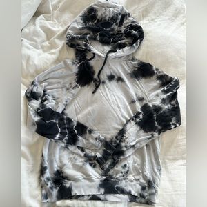 Year of Ours black and white tie dye hoodie
